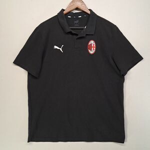 ACM AC Milan Puma Shirt XL Black Polo Soccer Football Training Shirt Jersey